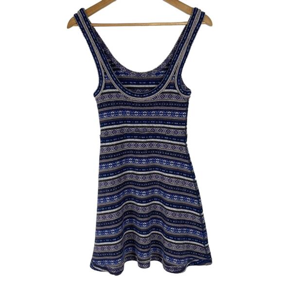 Free People Fair Isle Sleeveless Sweater Mini Dress Medium - Picture 6 of 9